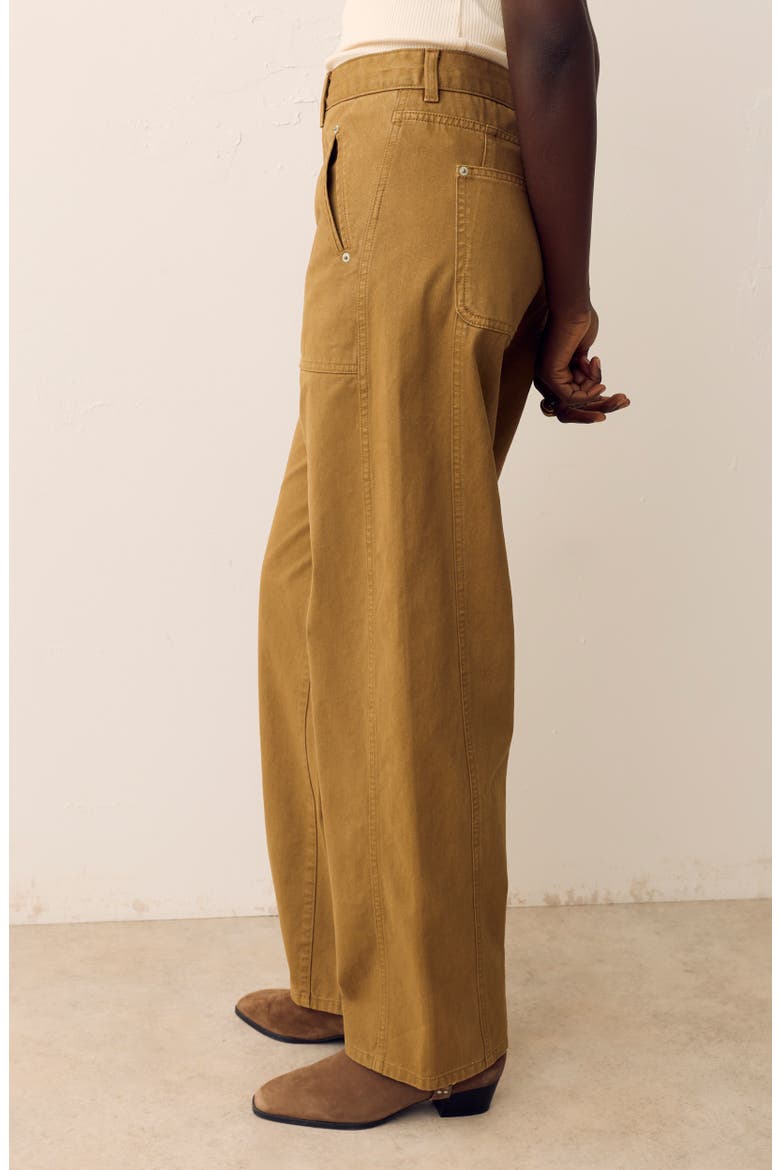 High Waist Tapered Trousers, Alternate, color, SANDSTONE BROWN