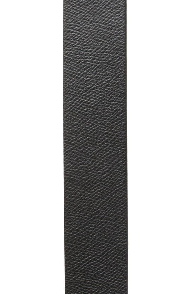 Bruno Magli Daniela Pebbled Leather Belt, Alternate, color, Black