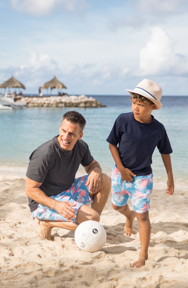 Snapper Rock Kids' Short Sleeve Rashguard, Alternate, color, Navy