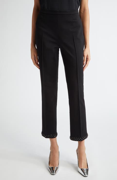 Franca Embellished Crop Straight Leg Pants
