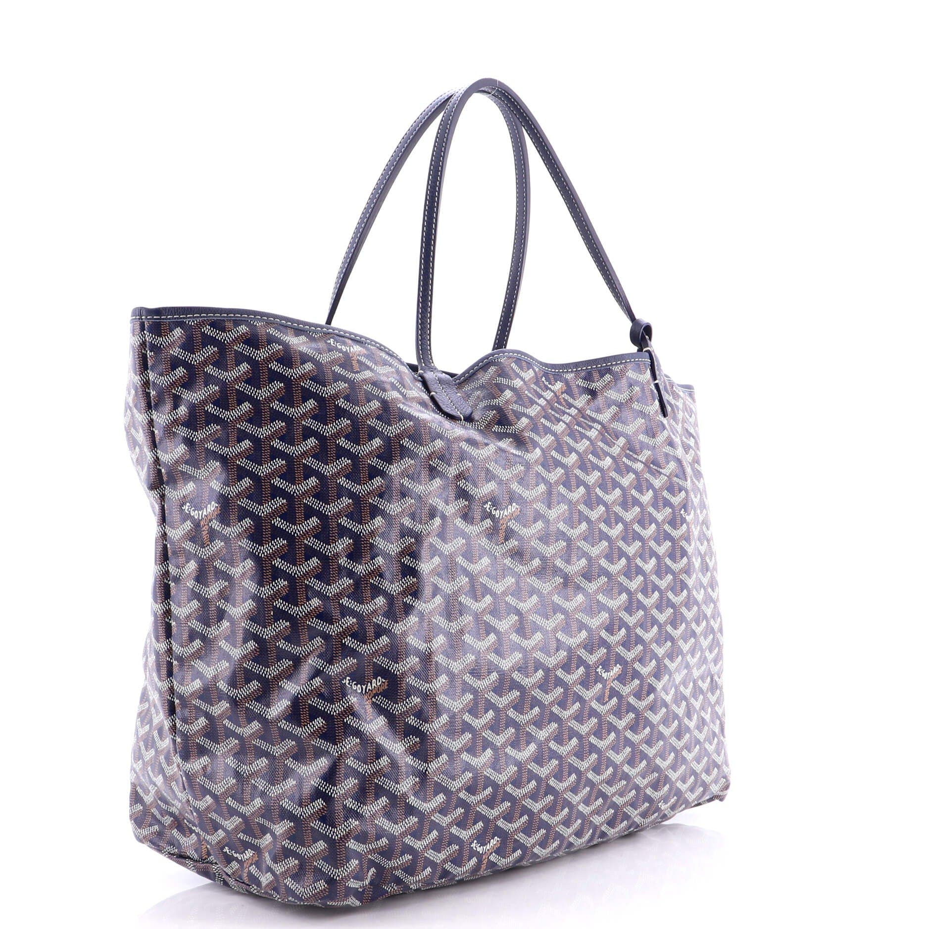 Pre-Owned Goyard Saint Louis Tote Coated Canvas GM, Alternate, color, Blue