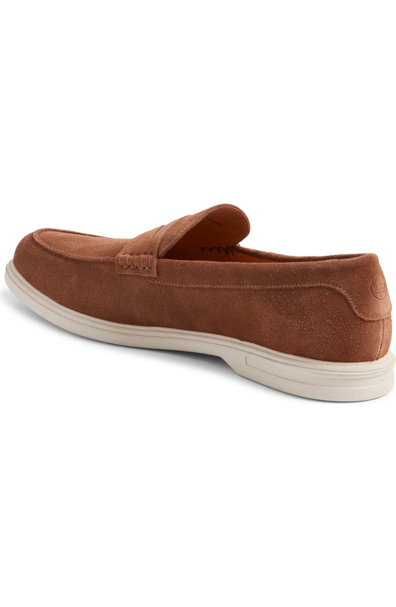 Peter Millar Excursionist Water Resistant Penny Loafer, Alternate, color, Chestnut