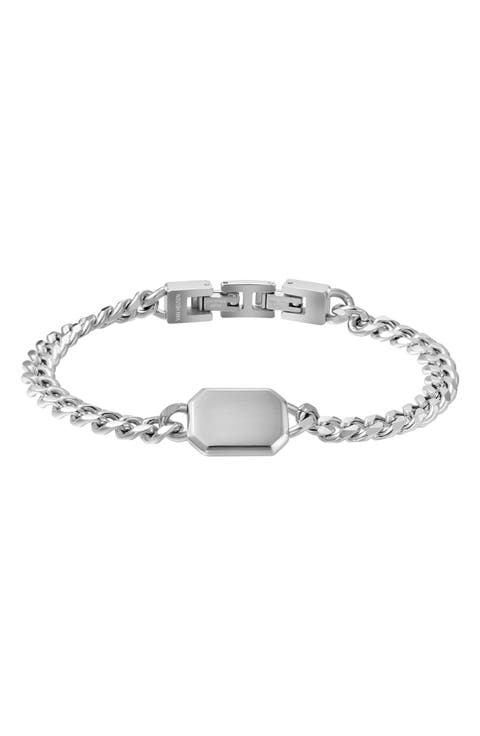 Men's Tag Cuban Chain Bracelet