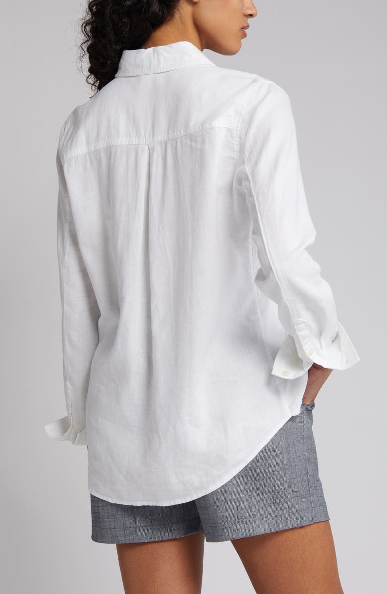 Caslon<sup>®</sup> Casual Linen Blend Button-Up Shirt, Alternate, color,