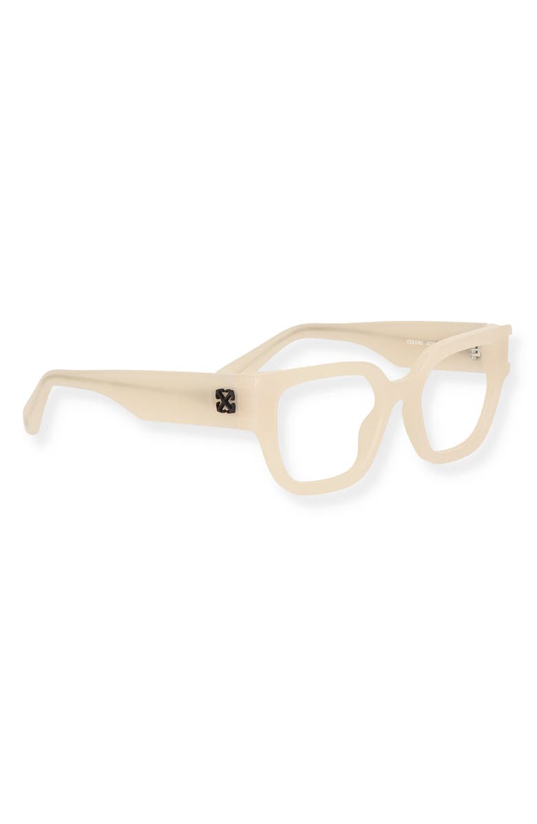 Off-White 51mm Square Optical Glasses, Alternate, color, Beige