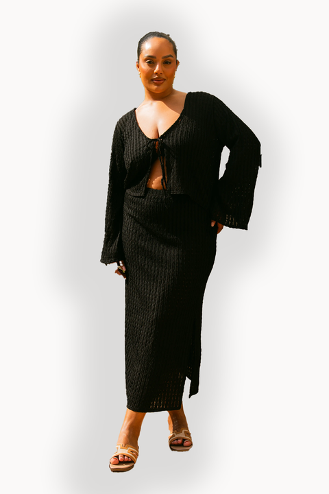 Curve Crochet Tie Front Resort Top