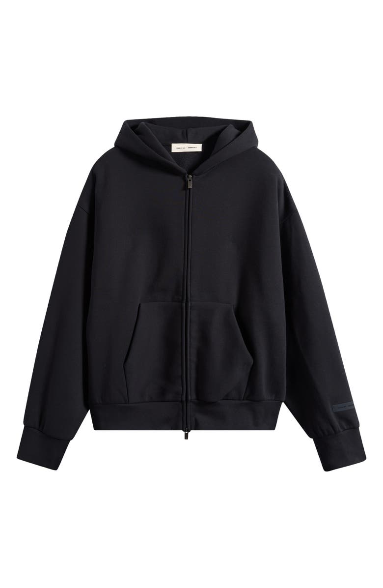 Fear of God Essentials Classic Fleece Zip Hoodie, Alternate, color, Vintage Black