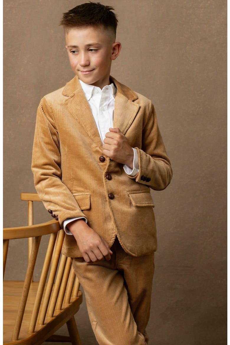 Kids' Organic Corduroy Pant, Alternate, color, Medium Brown