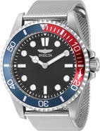 INVICTA Pro Diver Quartz Mesh Strap Watch, 43mm