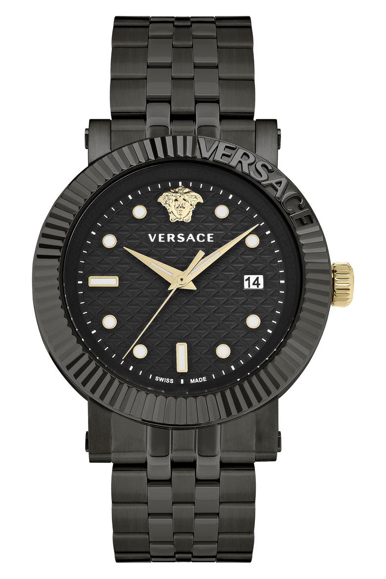 V-Classic Three-Hand Quartz Bracelet Watch, 42mm, Main, color, BLACK