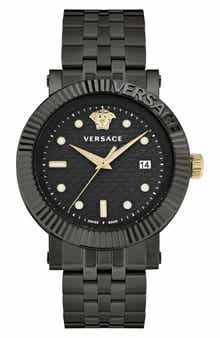 Versace V-Classic Three-Hand Quartz Bracelet Watch, 42mm