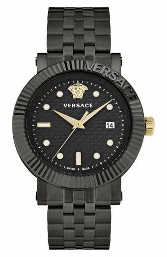 Versace V-Classic Three-Hand Quartz Bracelet Watch, 42mm