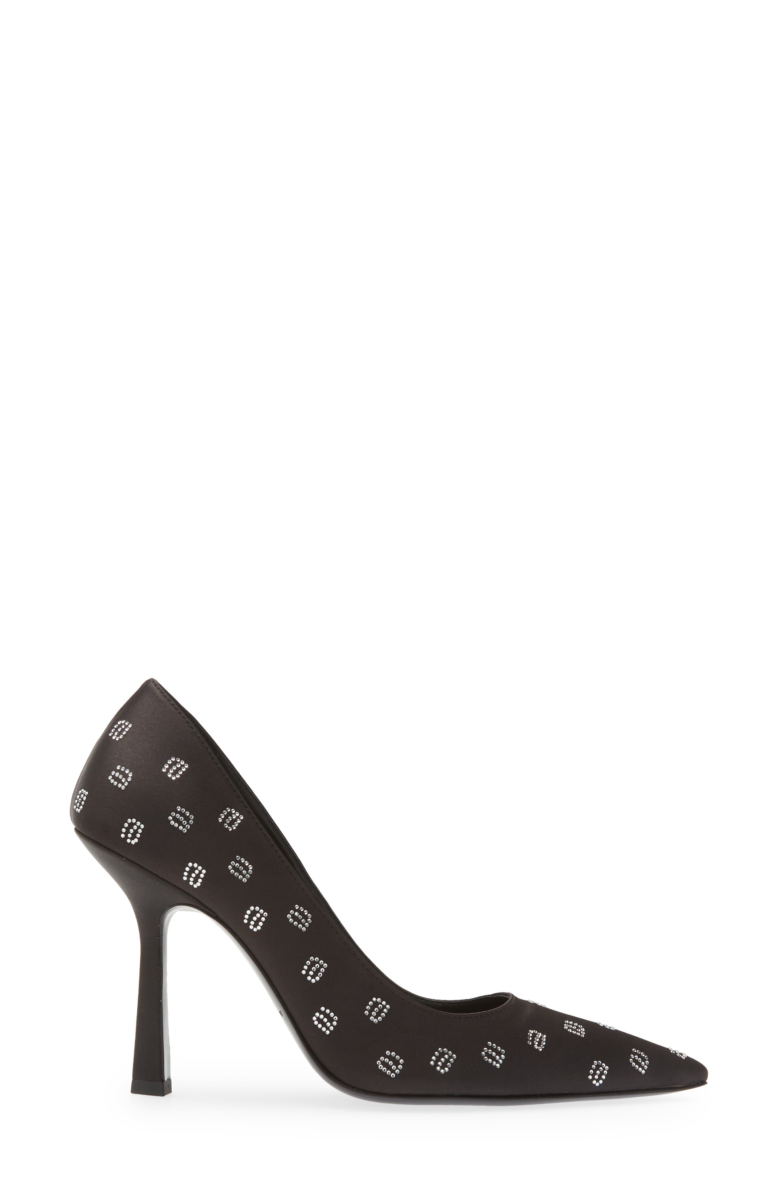 Alexander Wang Delphine Crystal Logo Pointed Toe Pump, Alternate, color, 