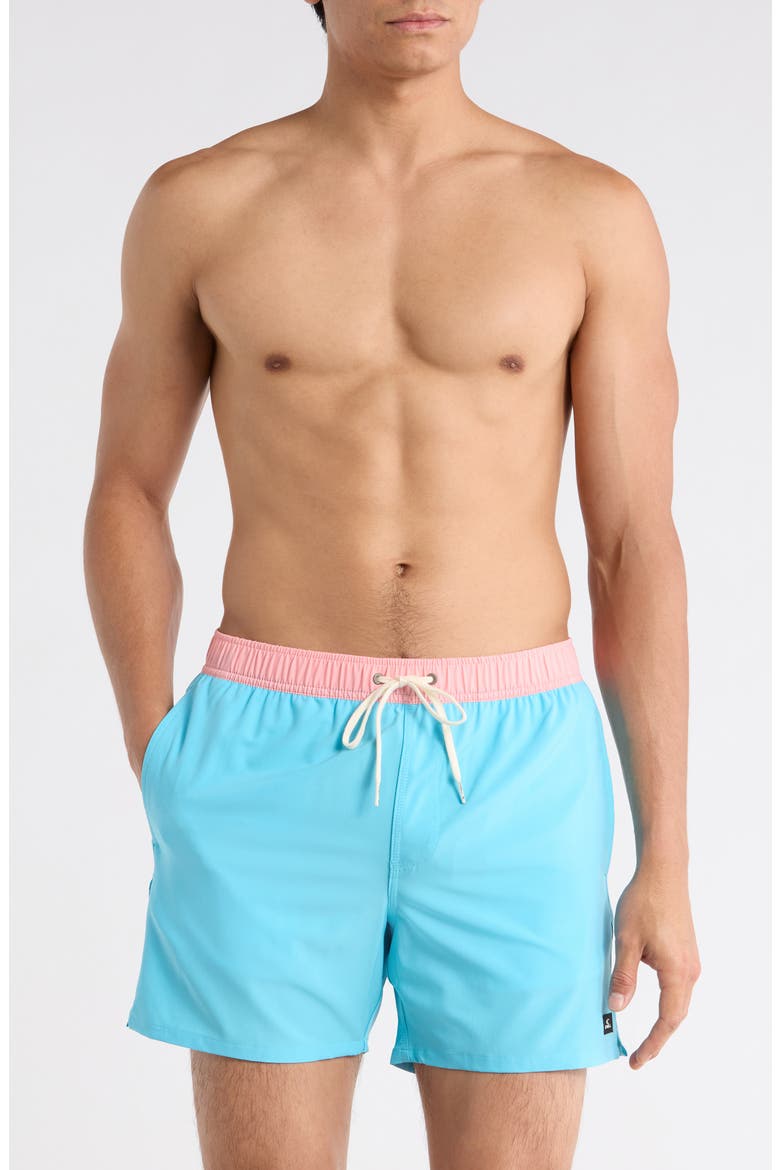 Hermosa Volley Swim Trunks, Main, color, AQUARIUS