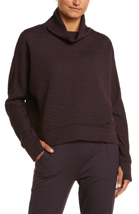 Carey Quilted Funnel Neck Pullover