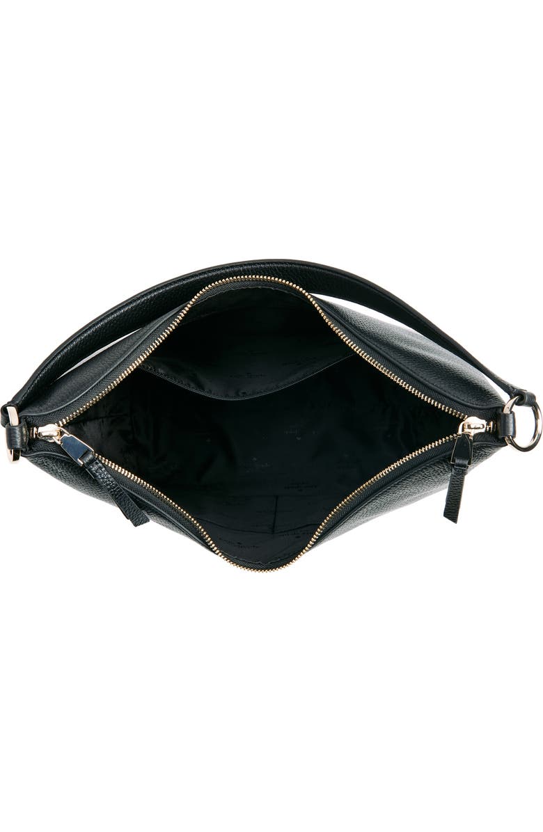Kate Spade New York leather shoulder bag, Alternate, color, Black