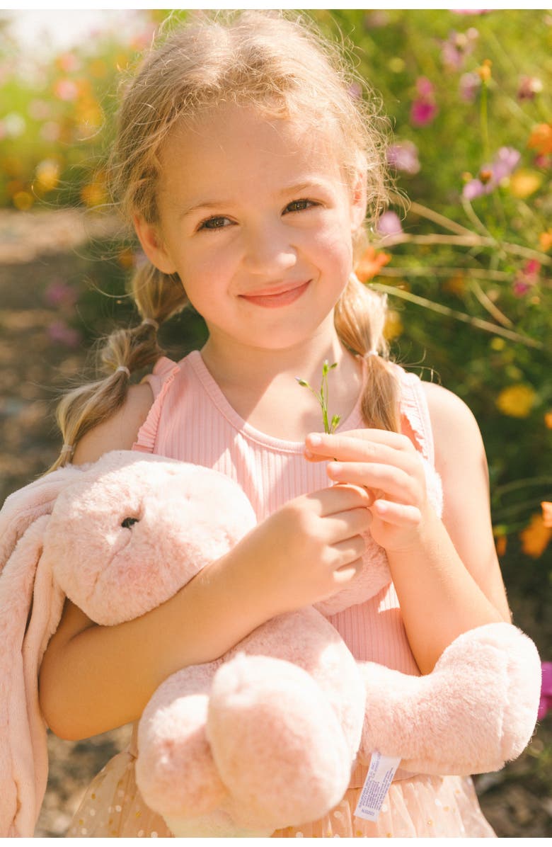 Deux par Deux Little Girl's Bi-Material Dress With Printed Dots On Mesh Skirt Warm Old Pink, Alternate, color, 