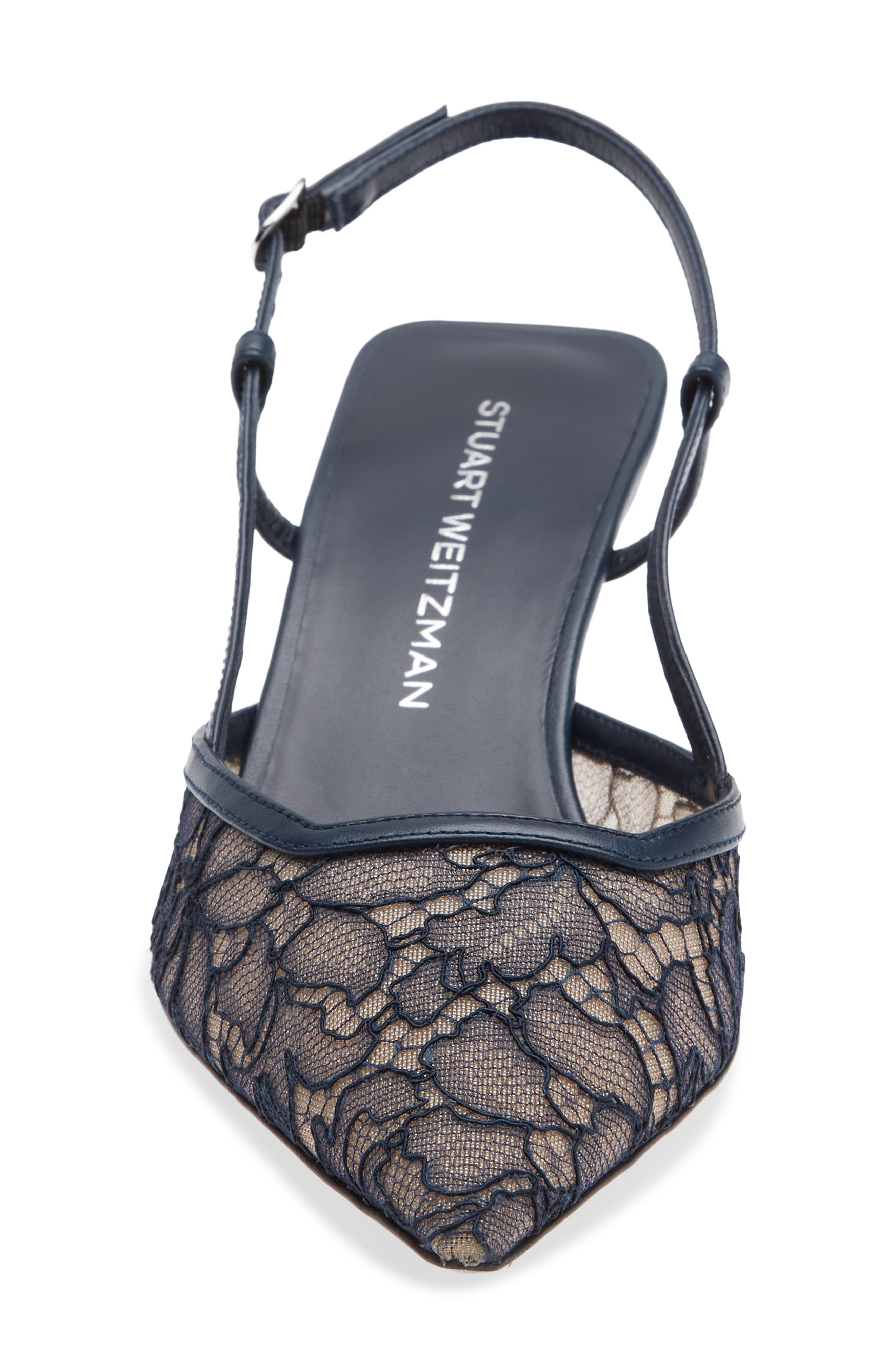 Vinnie 50 Slingback Pump, Alternate, color, DEEP BLUE SEA FLORAL LACE