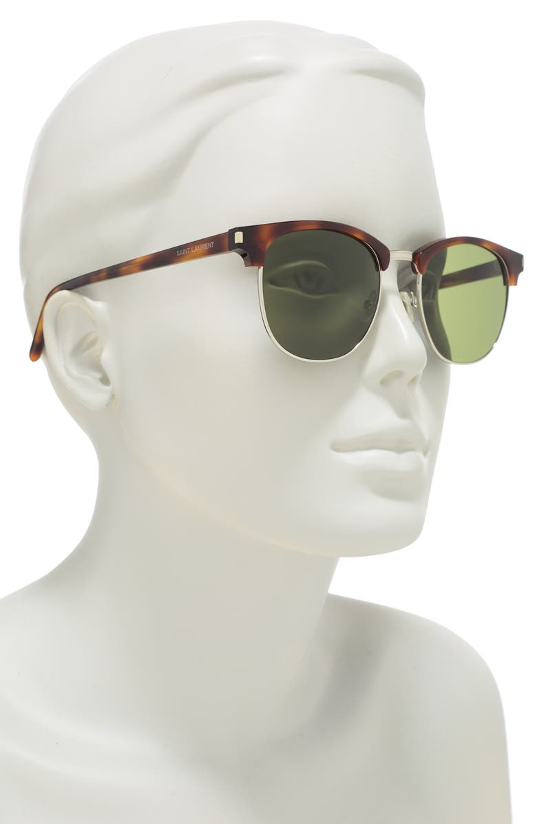 Saint Laurent 52mm Fashion Round Sunglasses, Alternate, color,