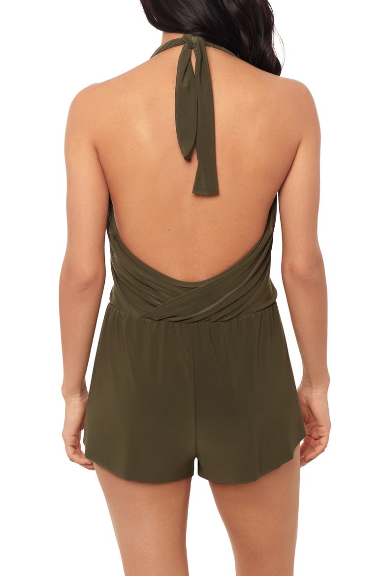 Bianca One-Piece Romper Swimsuit, Alternate, color, BAMBOO