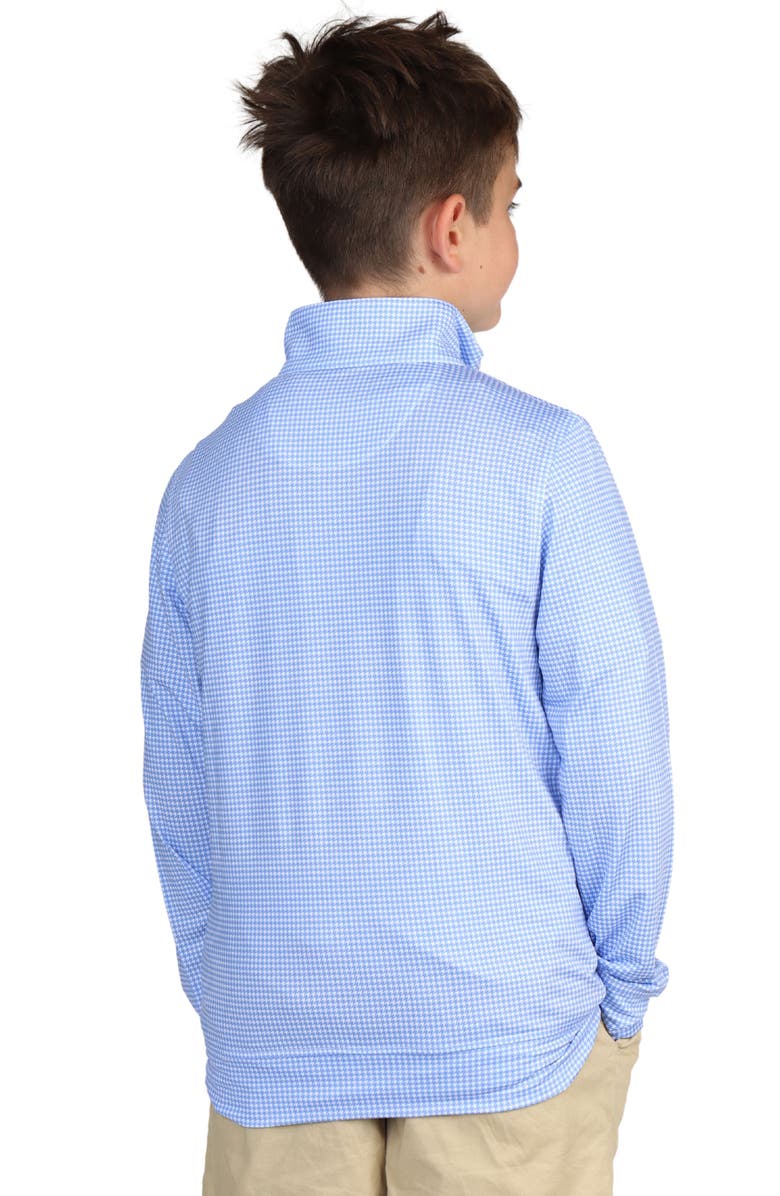 TailorByrd Kids' Houndstooth Quarter-Zip Pullover, Alternate, color, Blue