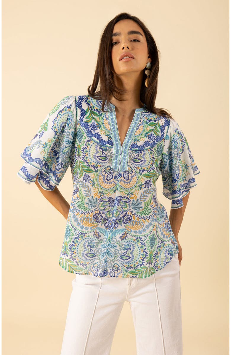 Hale Bob Braelyn Voile Top, Main, color, 