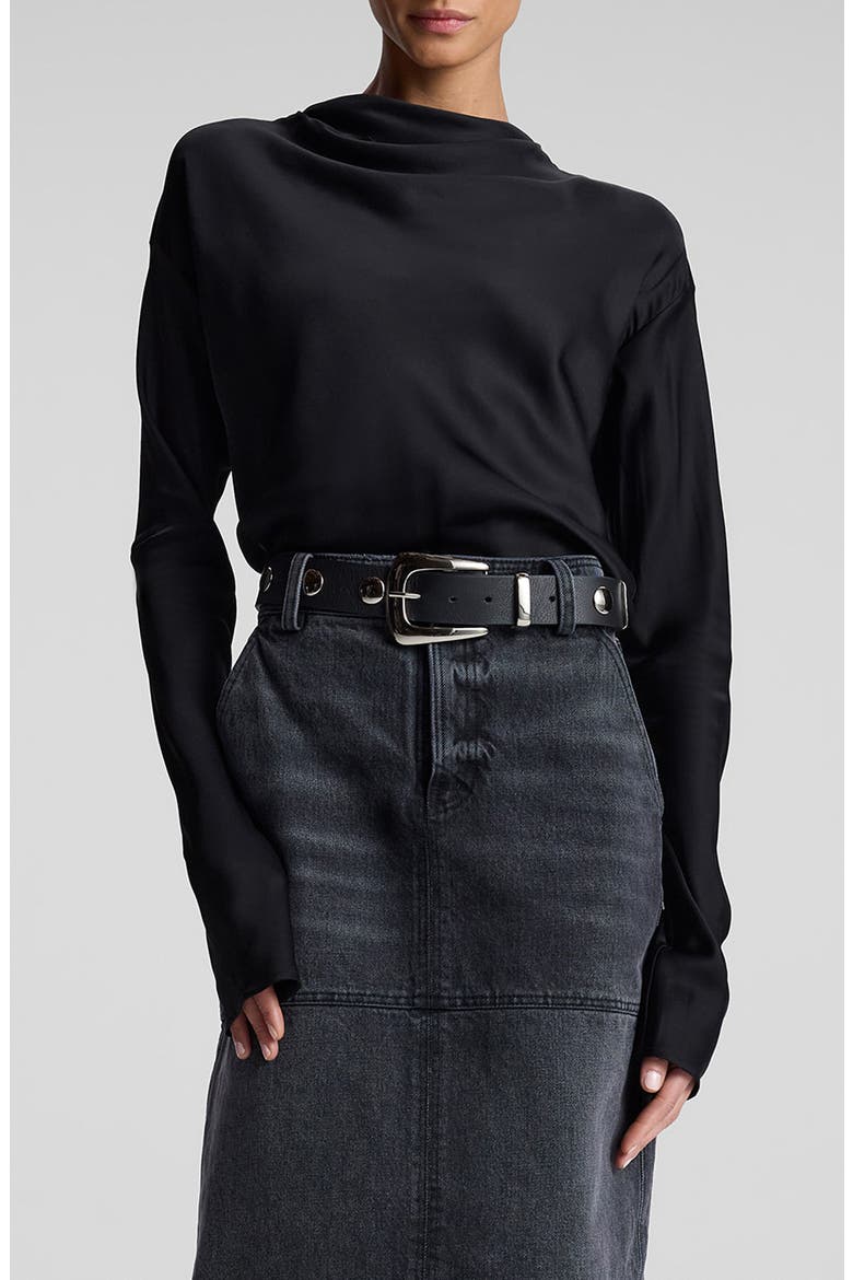 Georgia Cowl Neck Top, Main, color, BLACK