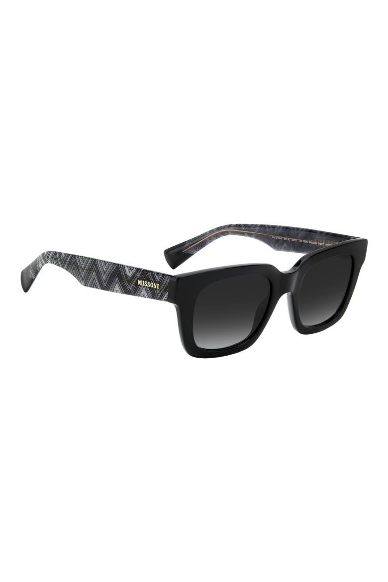 56mm Rectangular Sunglasses, Alternate, color, BLACK/ GREY SHADED