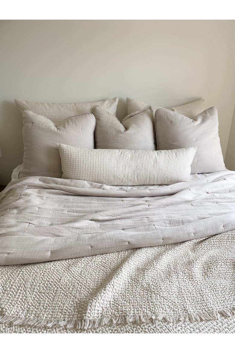 Easy Cotton Gauze Euro Pillow Cover Only, Alternate, color, Beige