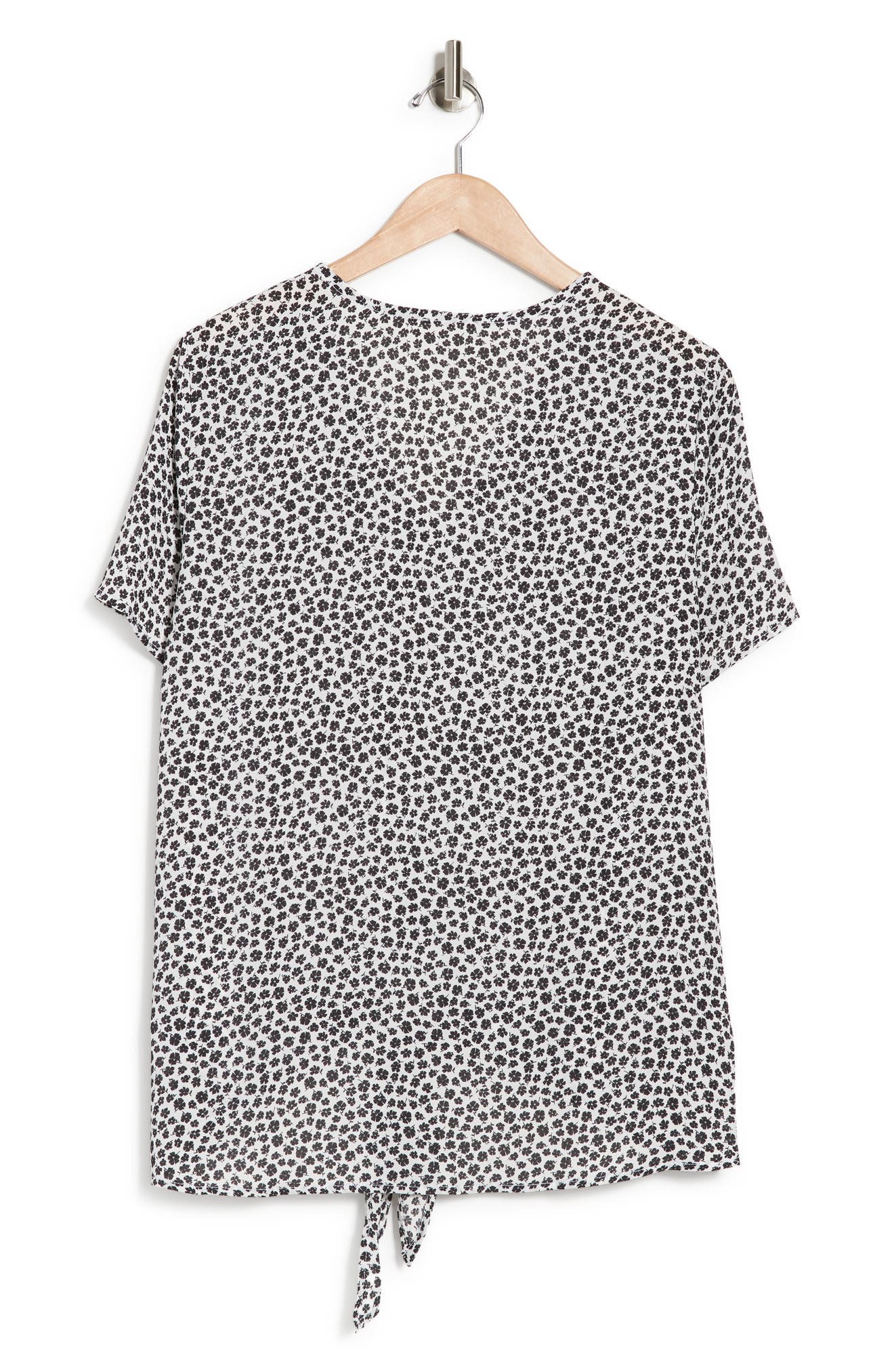 Pleione Short Sleeve V-Tie Front Top (Women) | Nordstromrack