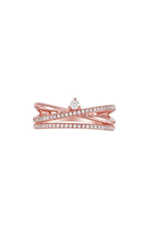 Diamond Crisscross Ring