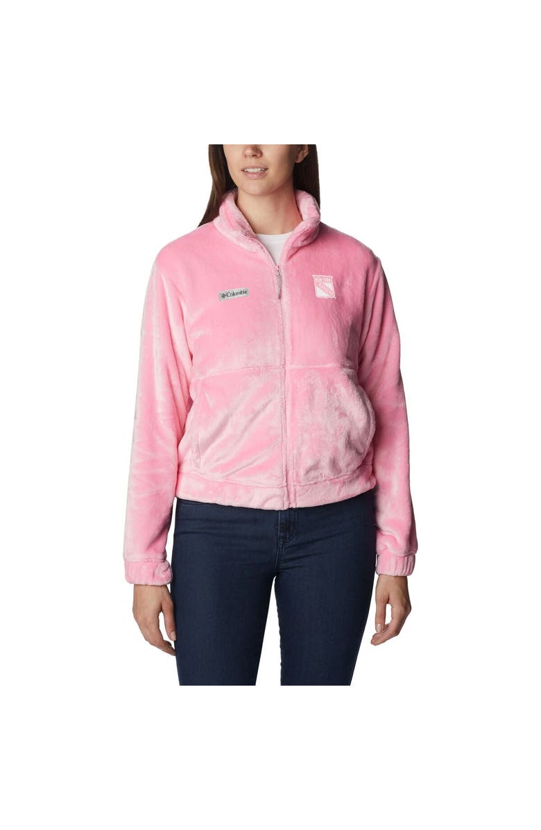 Columbia Women's Columbia Pink New York Rangers Fire Side Full-Zip Jacket, Main, color, Pink