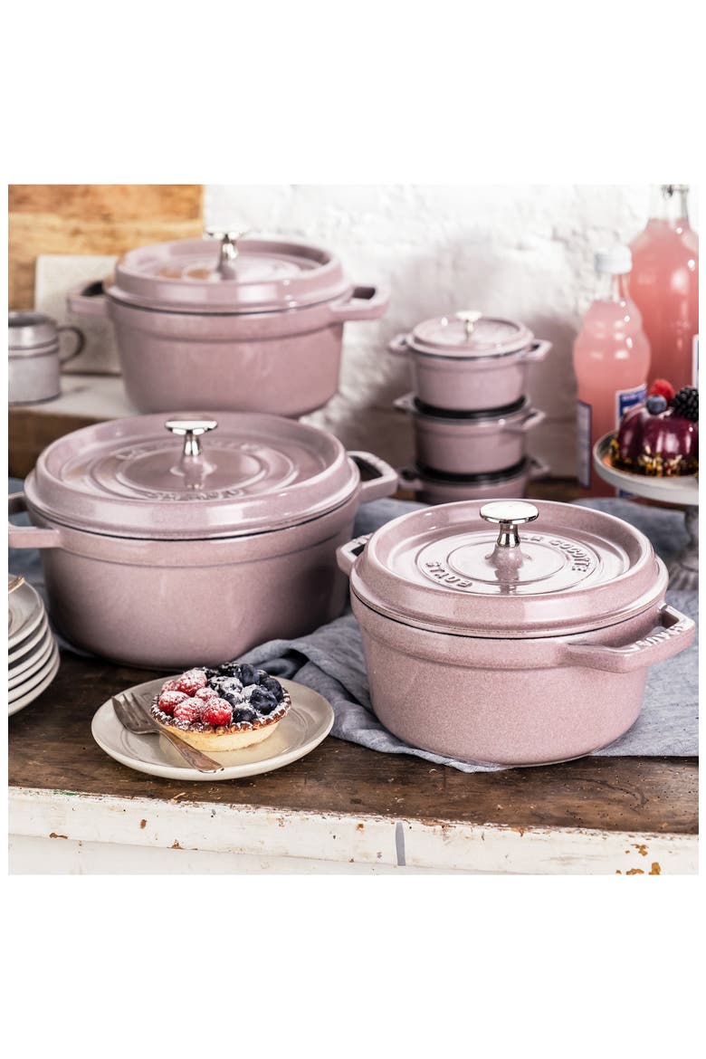 4-Quart Enameled Cast Iron Dutch Oven, Alternate, color, LILAC