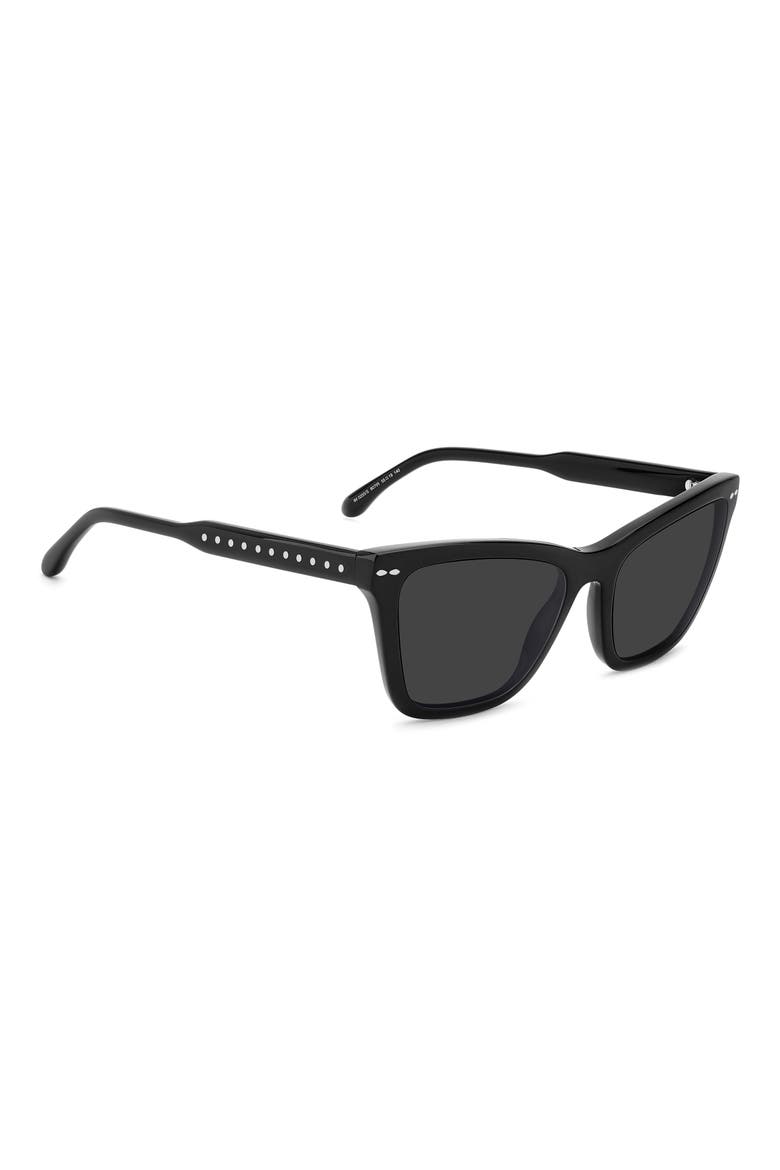 55mm Cat Eye Sunglasses, Alternate, color, BLACK/ GREY