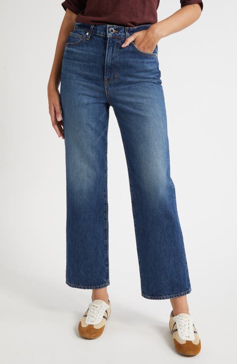 Dylan High Waist Ankle Straight Leg Jeans (Roadside Blue)