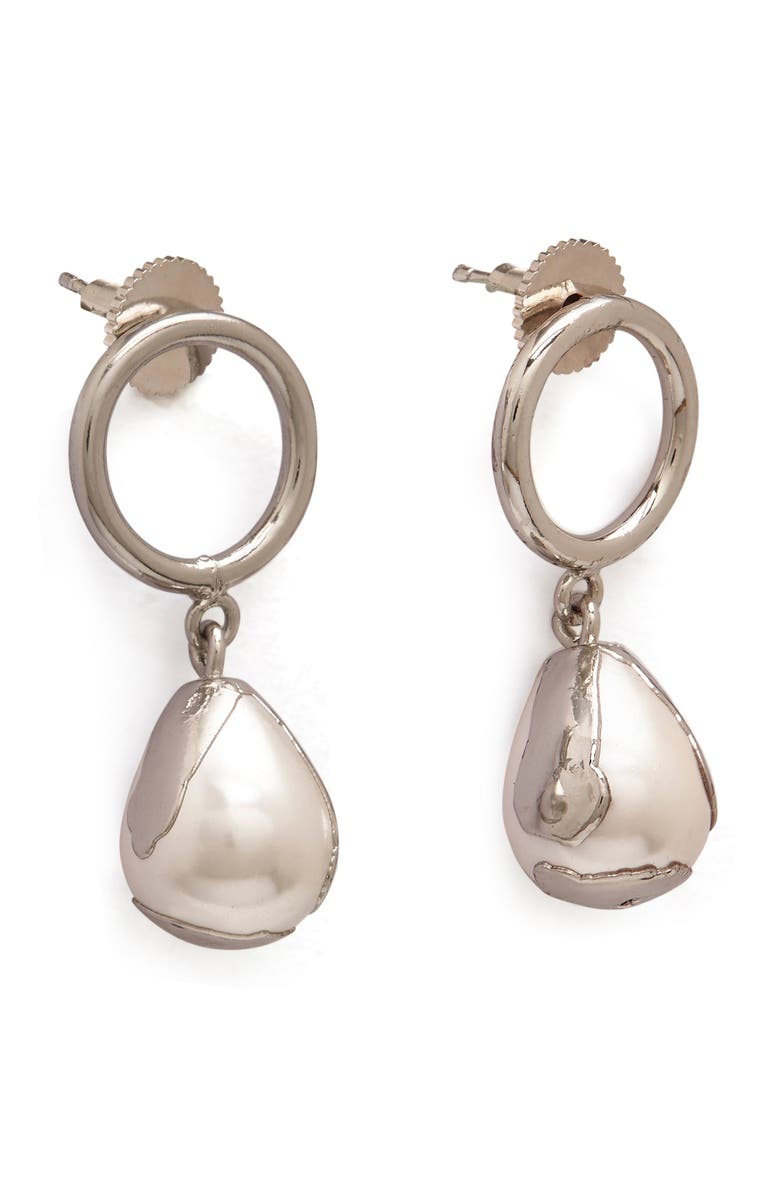 Dhwani Bansal LULUDROP EARRINGS, Alternate, color, White Rhodium Plated