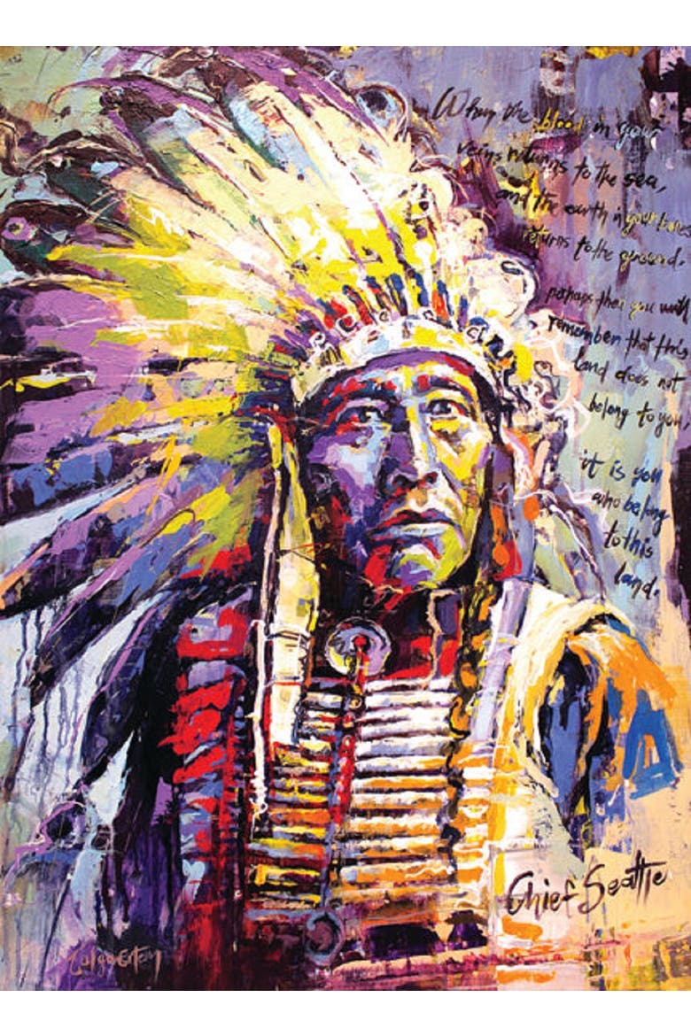 Chief Seattle 1000 piece Jigsaw Puzzle for Adults, Alternate, color, Multicolor