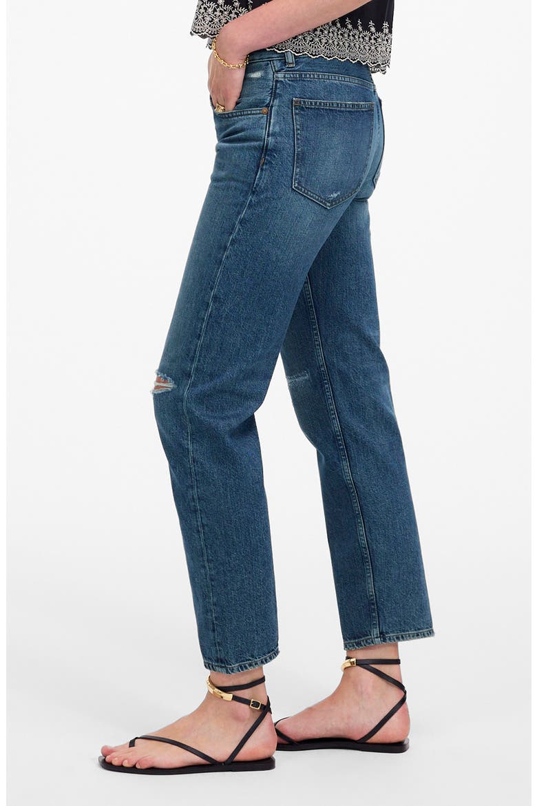 The Dean Easy Ankle Straight Leg Jeans, Alternate, color, LABETTE WASH