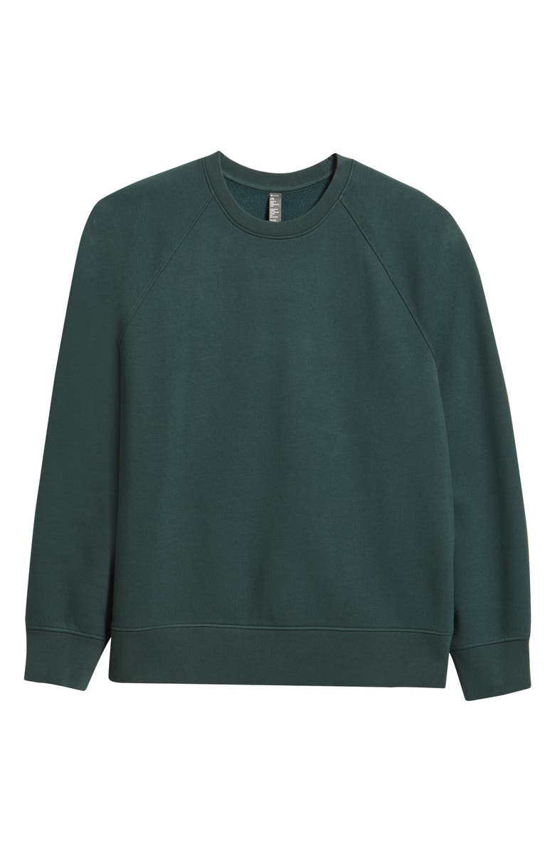 Zella Vital Fleece Sweatshirt, Alternate, color, Green Gables