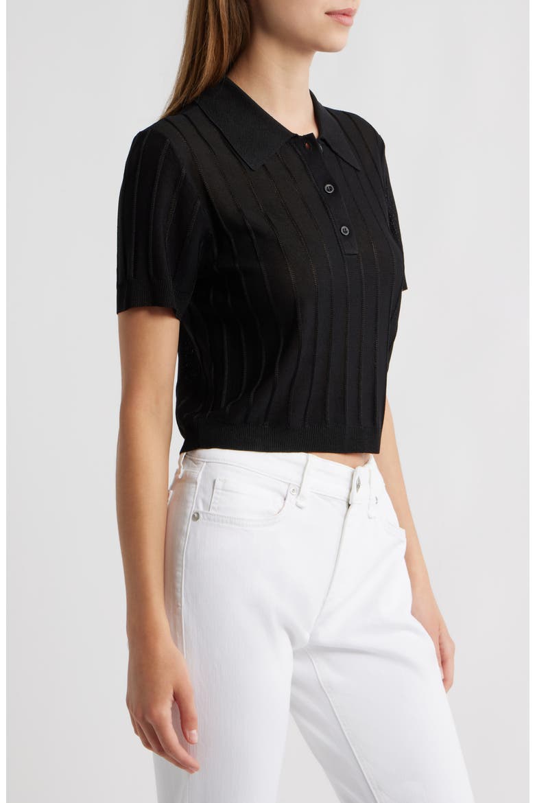 The Ribbed Polo, Alternate, color, BLACK