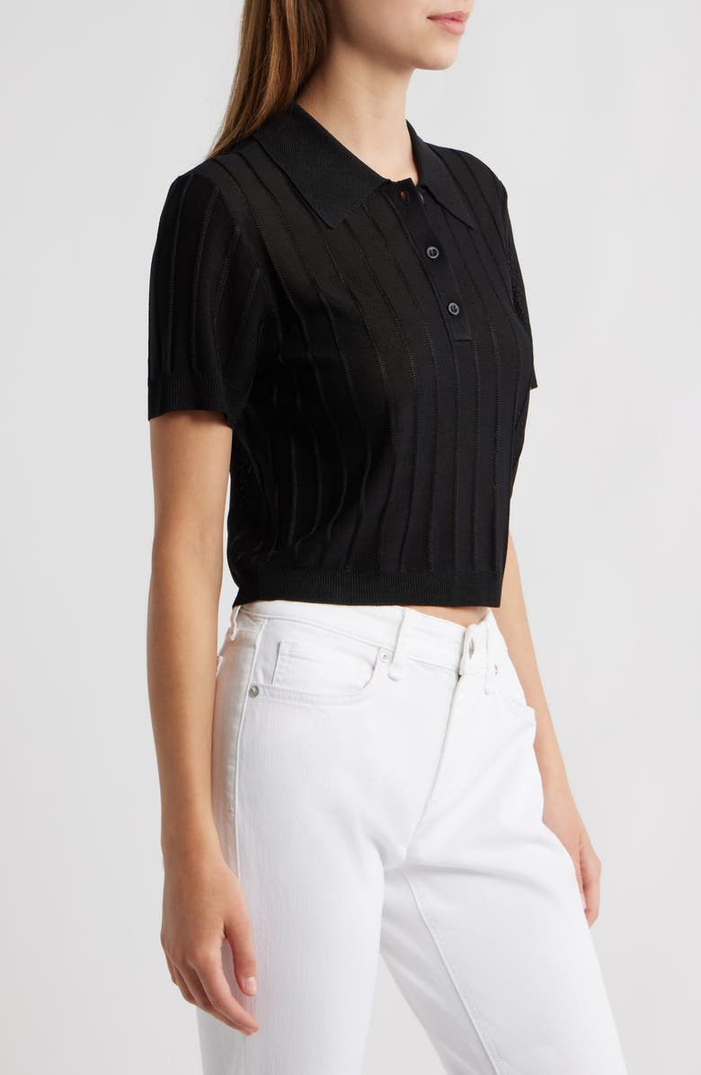 FRAME The Ribbed Polo, Alternate, color, Black