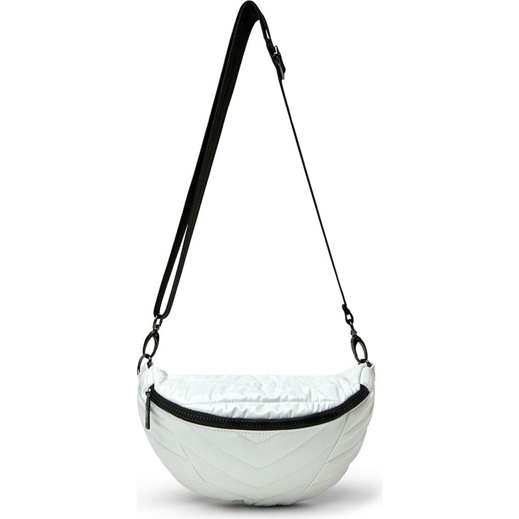 Think Royln Little Runaway Shoulder Bag In White Patent