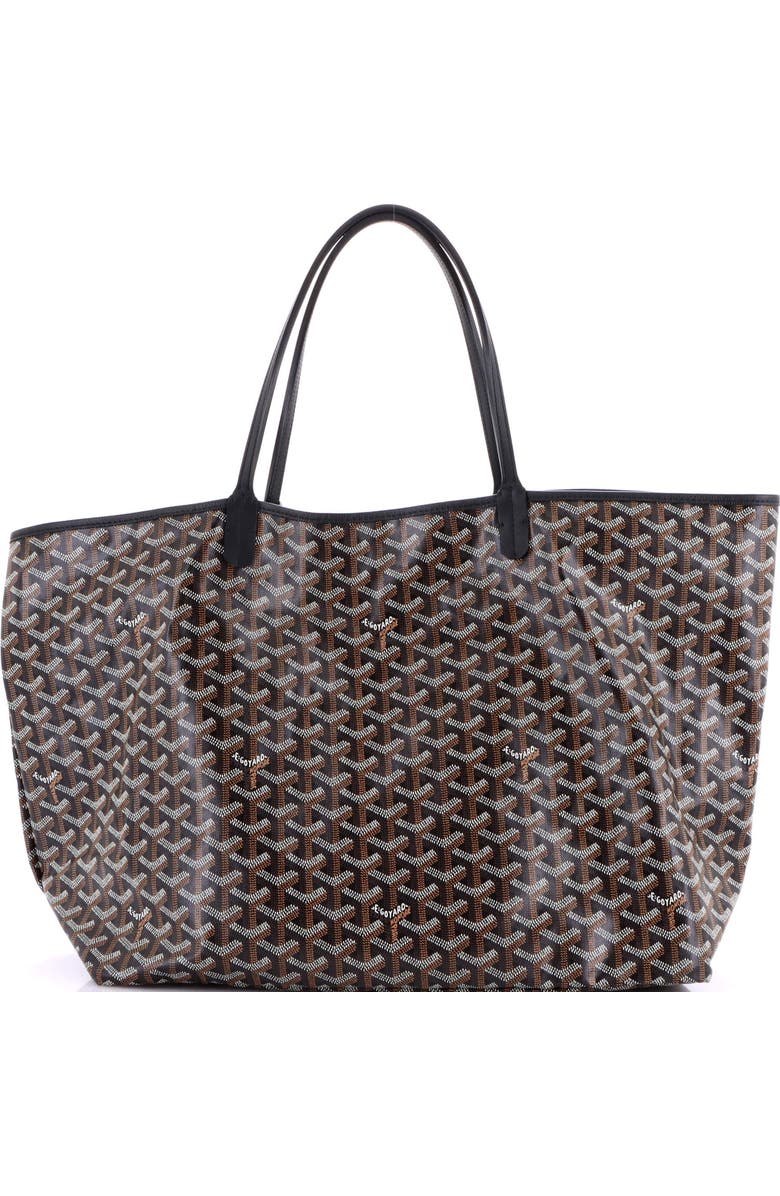 Pre-Owned Goyard Saint Louis Tote Coated Canvas GM, Main, color, Black