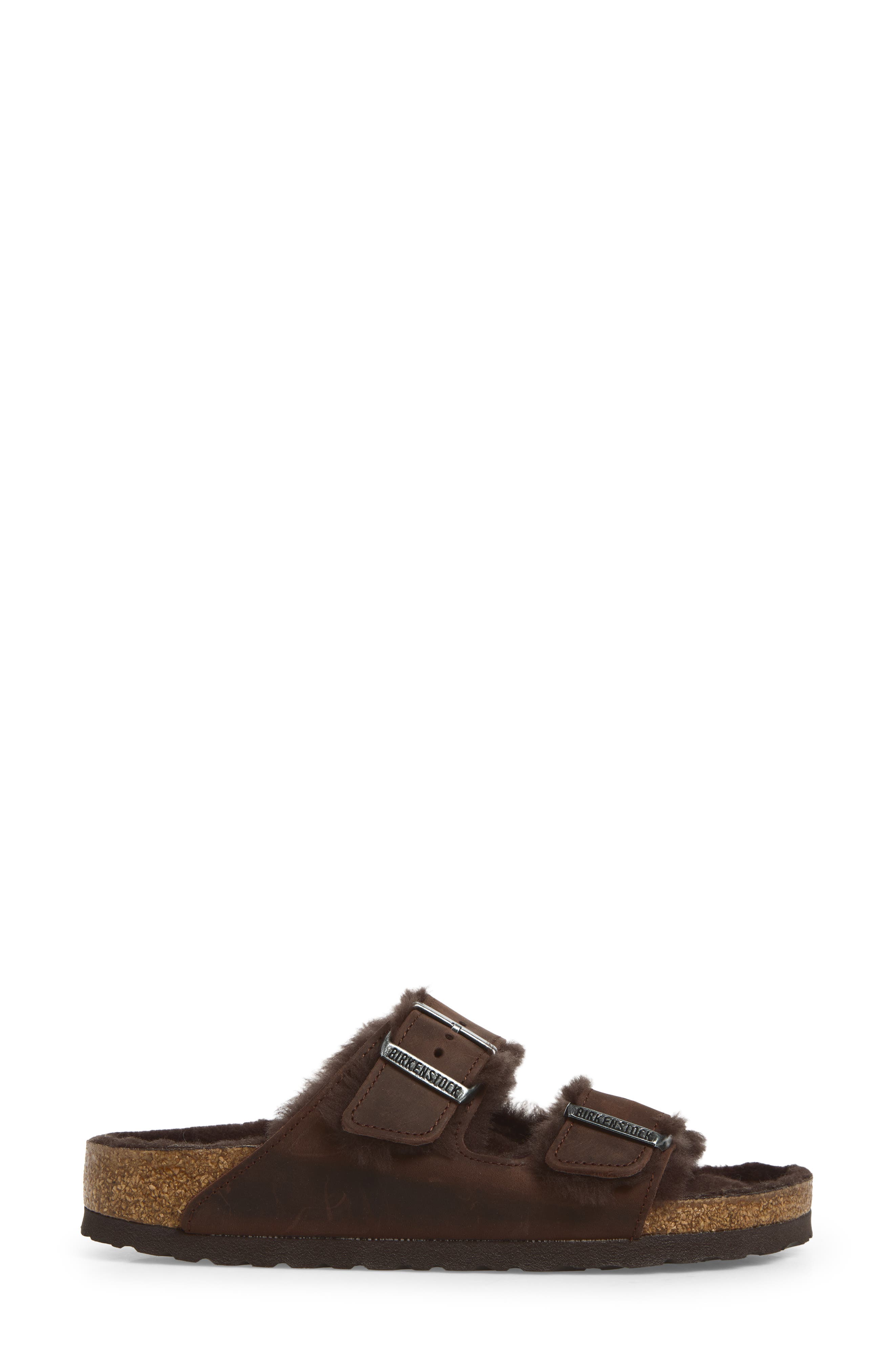 Arizona Genuine Shearling Lined Slide Sandal, Alternate, color, HABANA/ HABANA