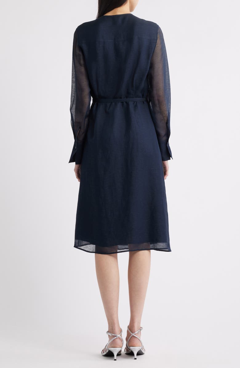 BOSS Dosala Long Sleeve Wrap Dress, Alternate, color, Sky Captain