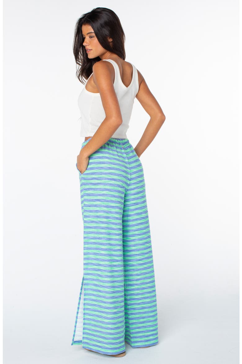 Beach Breeze Stripe Drawstring Waist Stretch Cotton Pants, Alternate, color, SPRING BUD
