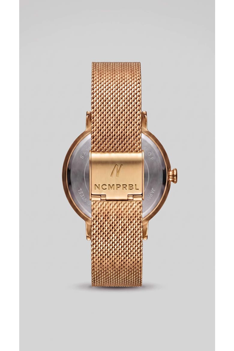 Advance Champagne Gold Mesh Strap Watch, 36MM, Alternate, color, Champagne Gold