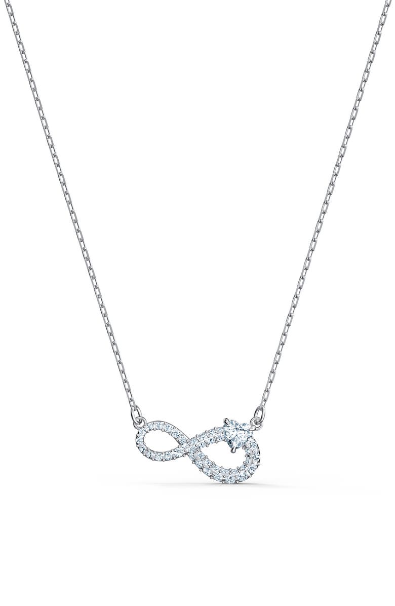 Swarovski Infinity Necklace, Main, color, 