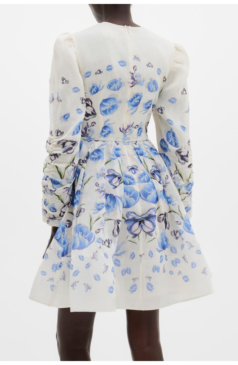 Malina Leoni Silk Blend Mini Dress, Alternate, color, Tulip Blue