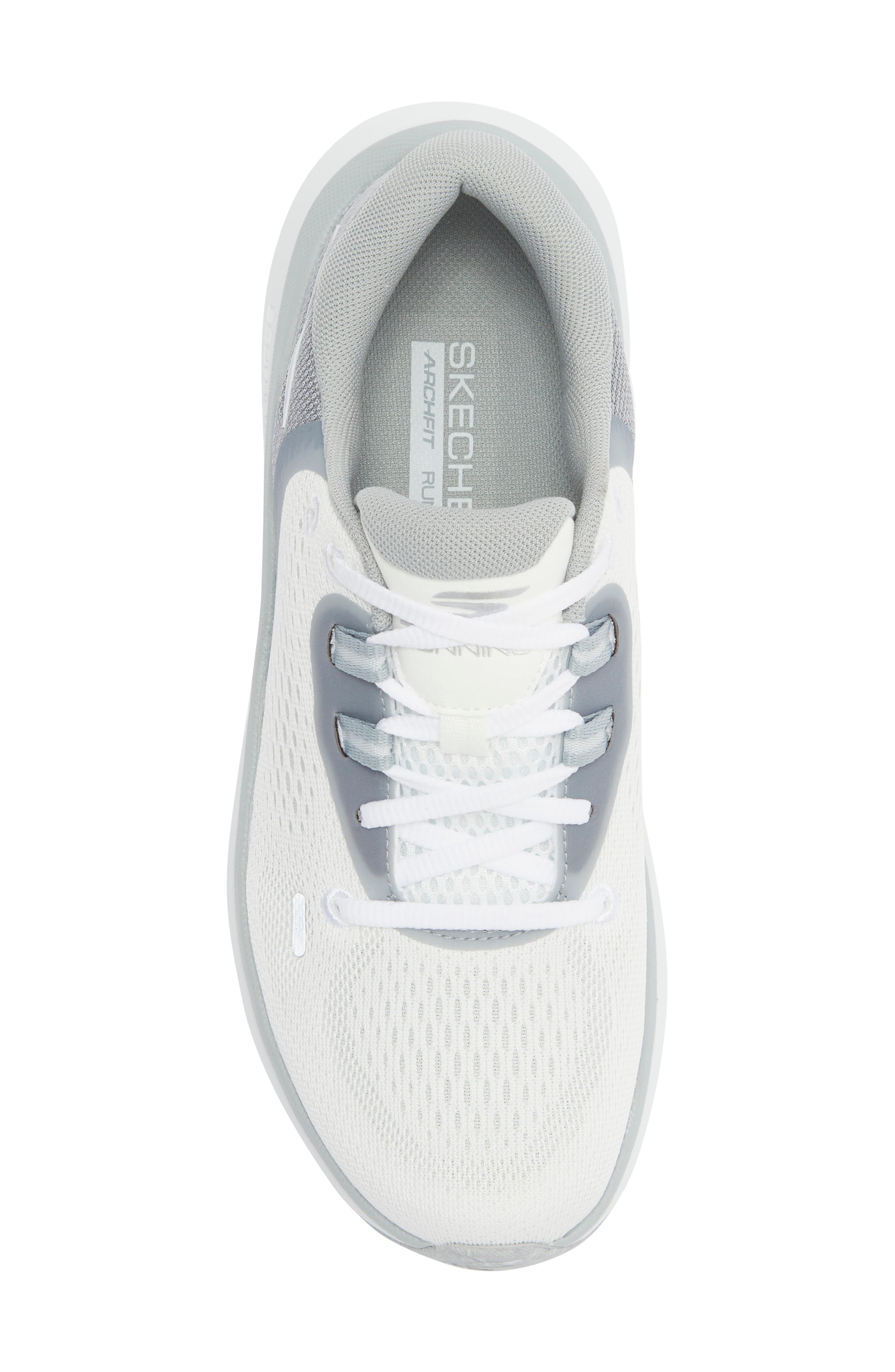 SKECHERS Go Run Pure 4 Arch Fit Running Shoe, Alternate, color, White/ Gray